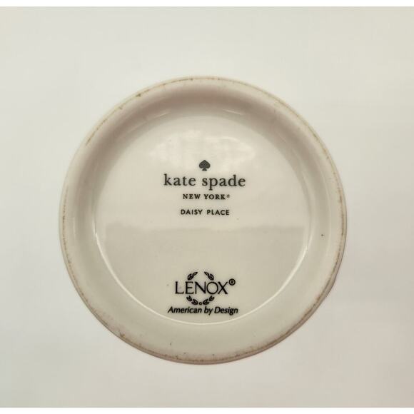 Daisy Place Wit & Wisdom Vase Kate Spade Lenox Gilt Rim White Black Letters - Picture 6 of 6